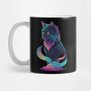 neon cat Mug